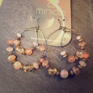 Pink dangling earrings